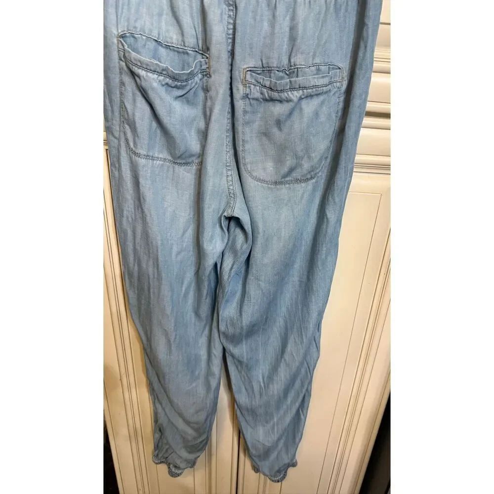 Knox Rose Womens Drawstring Elastic Waist Mid-Rise Jogger Pants Light Blue XS - Picture 12 of 12